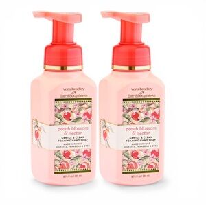 BBW x Vera Bradley PEACH BLOSSOM & NECTAR Gentle & Clean Foaming Hand Soap X 2